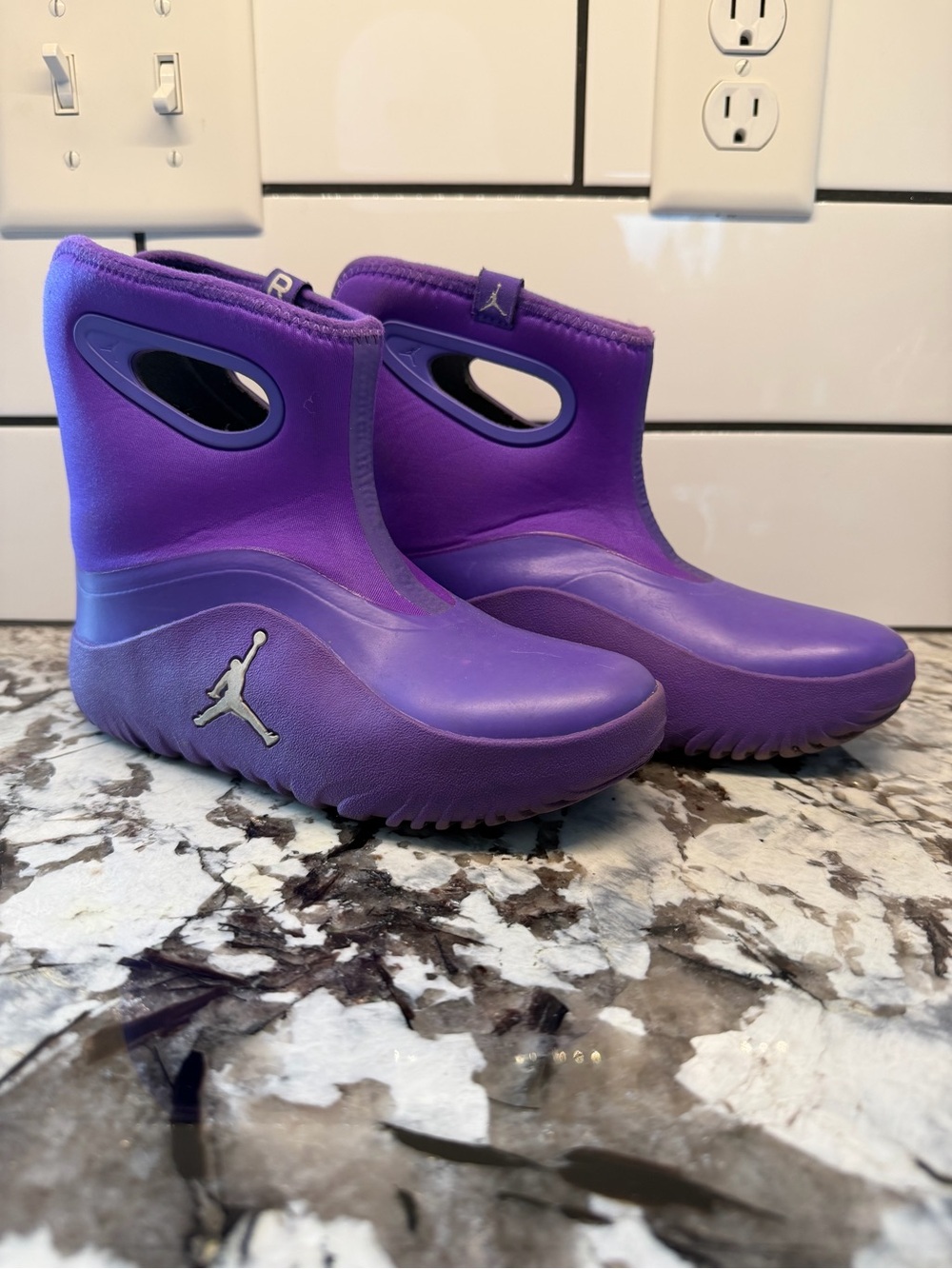 Jordan Kids Purple Waterproof Slip-On Rain Boots